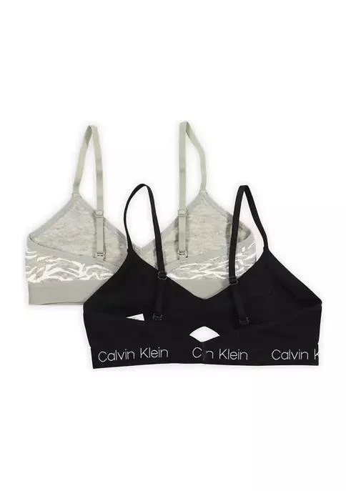 商品Calvin Klein|Klein Girls 7 16 Cutout Crop Bra   2 Pack,价格¥79,第2张图片详细描述