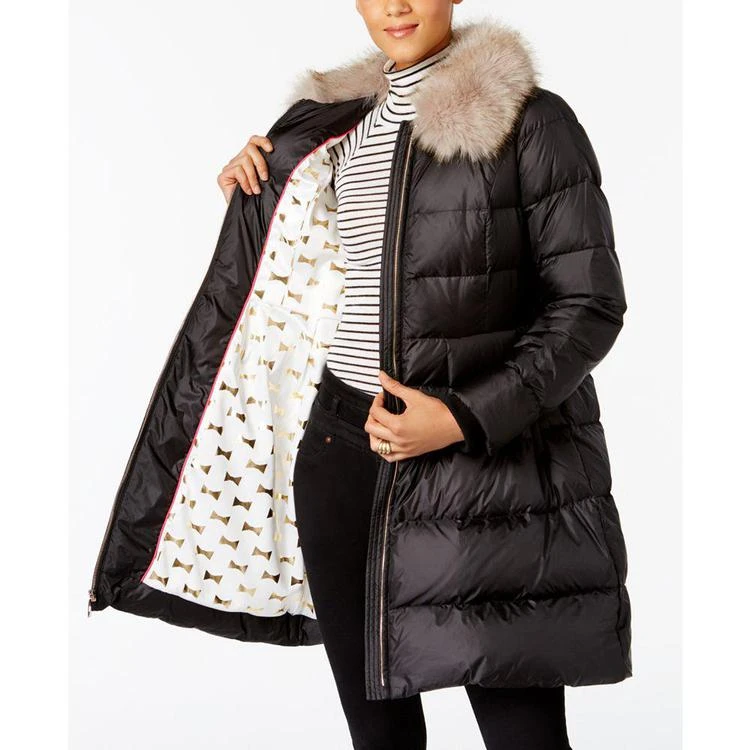 商品Kate Spade|Kate Spade New York Faux-Fur-Trim Skirted Puffer Coat,价格¥2505,第3张图片详细描述