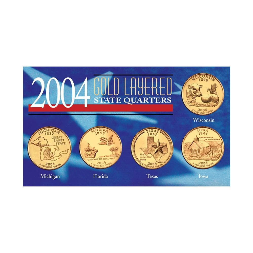 商品American Coin Treasures|2004 Gold-Layered State Quarters,价格¥635,第1张图片
