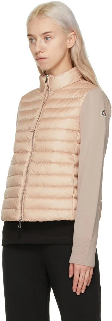 商品Moncler|Pink Down Cardigan Jacket,价格¥7425,第4张图片详细描述