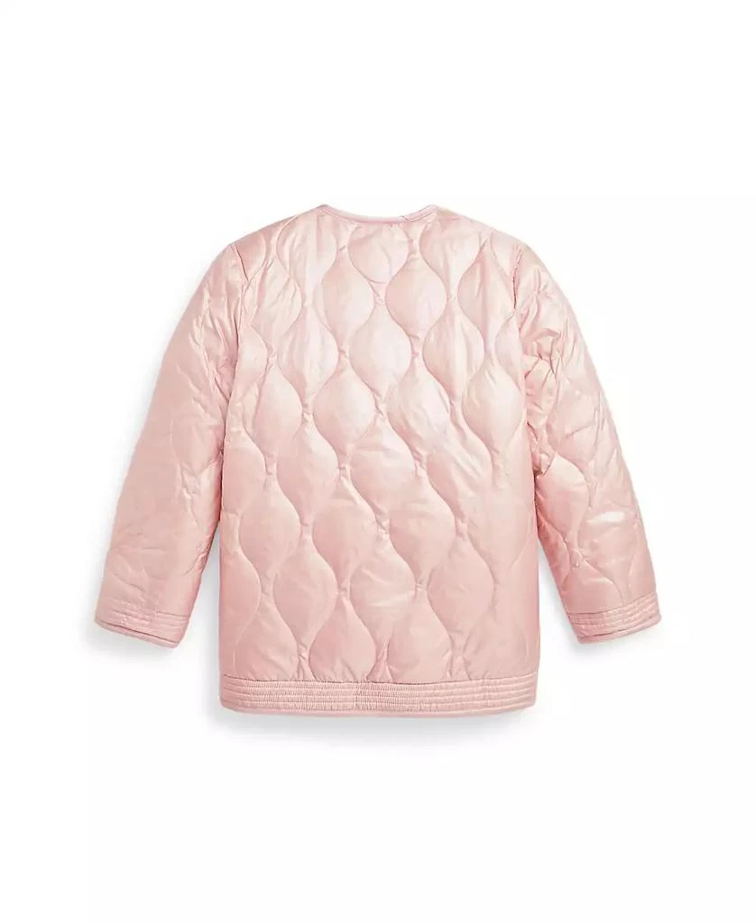 商品Ralph Lauren|Toddler And Little Girls Quilted Teddy Fleece Reversible Jacket,价格¥980,第2张图片详细描述