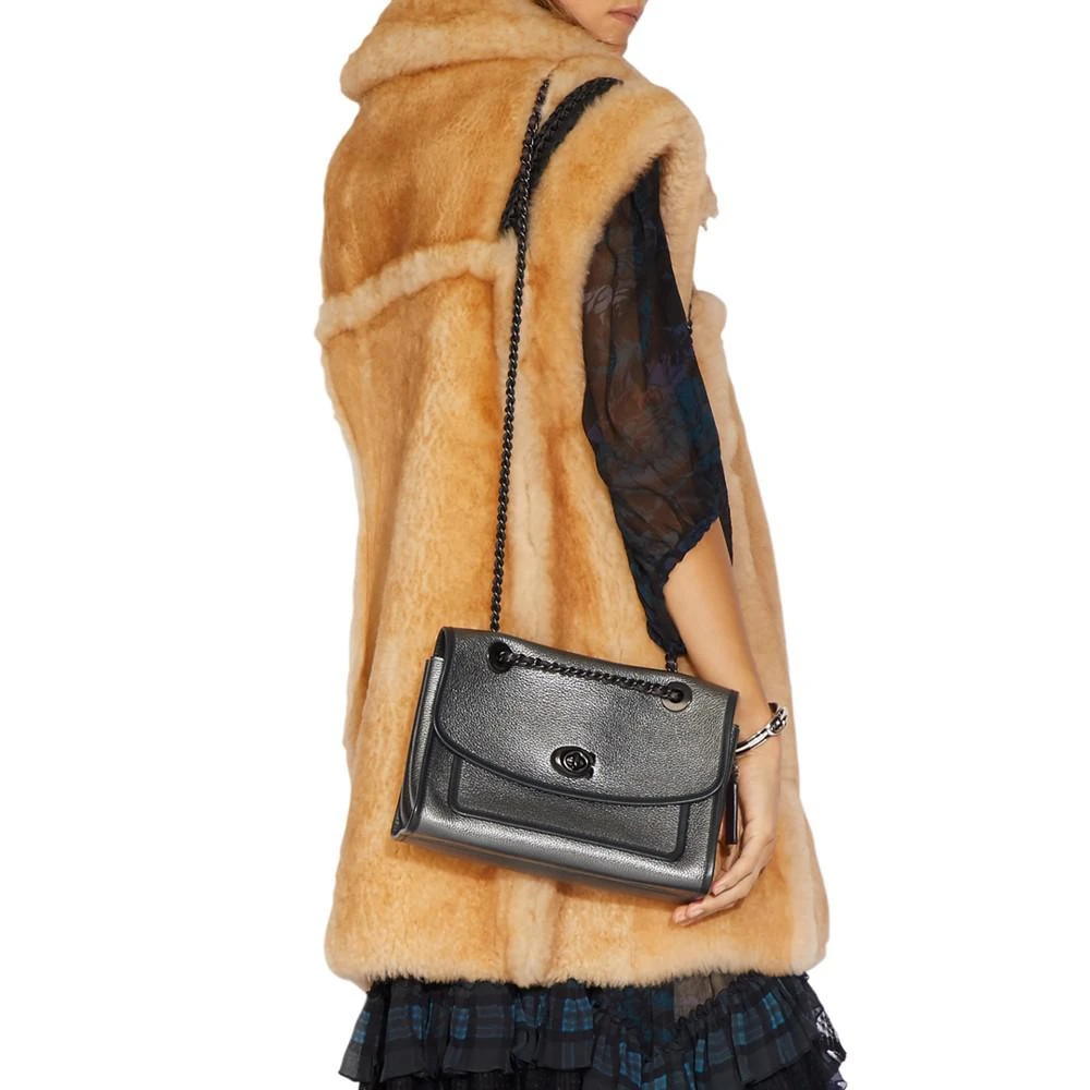 商品Coach|Metallic Leather Binding Soft Parker Shoulder Bag,价格¥1558,第2张图片详细描述
