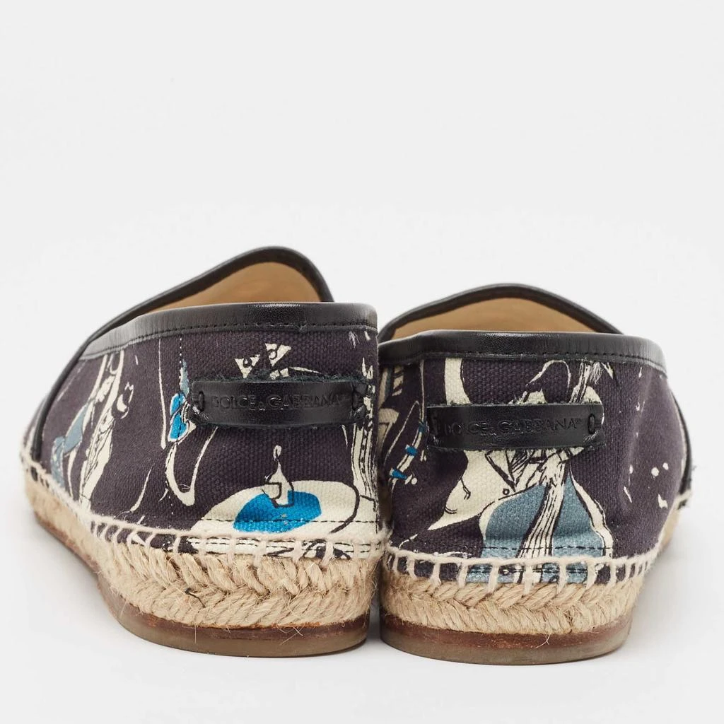 商品[二手商品] Dolce & Gabbana|Dolce & Gabbana Navy Blue Printed Canvas Slip On Espadrilles Size 40,价格¥1864,第5张图片详细描述