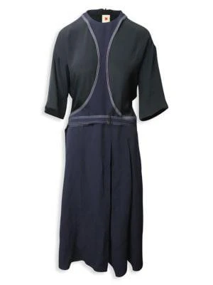 商品[二手商品] Marni|Marni Contrast Stitch Paneled Dress In Multicolor Viscose,价格¥4689,第1张图片