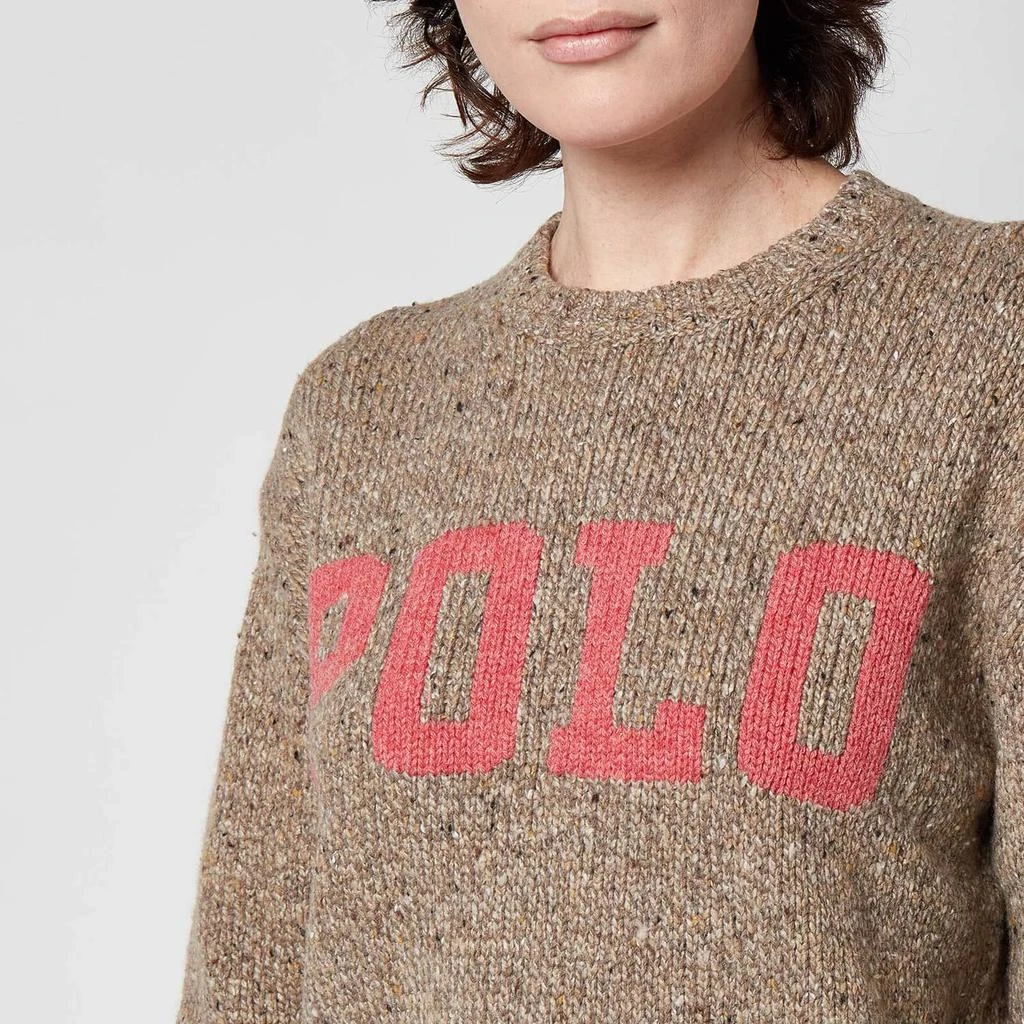 商品Ralph Lauren|Polo Ralph Lauren Women's Classic Polo Sweatshirt - Tan/Pink Multi,价格¥996,第4张图片详细描述