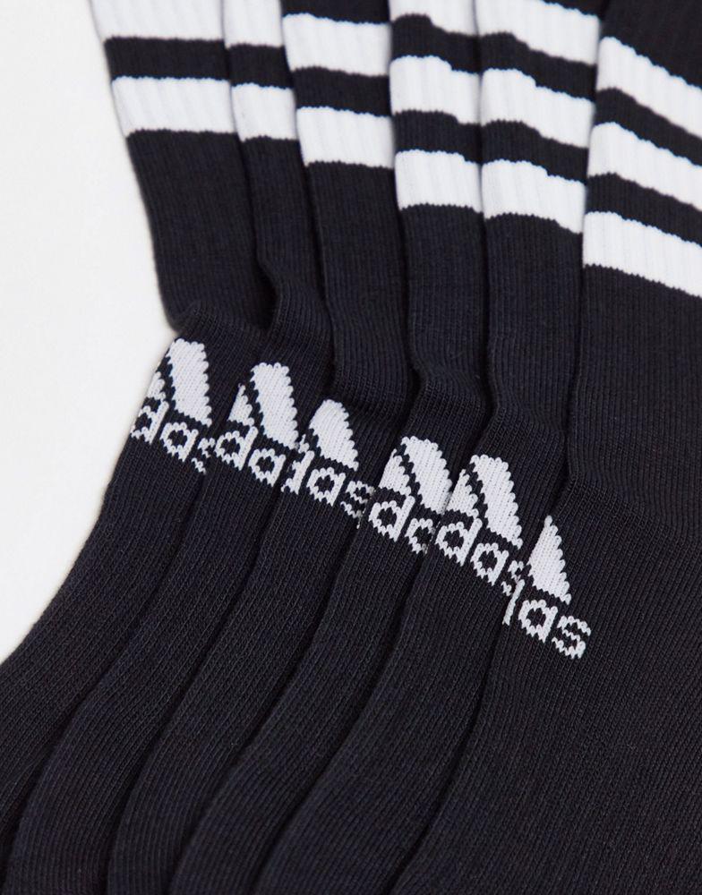 adidas Training 3 pack 3-stripe ankle socks in white商品第2张图片规格展示