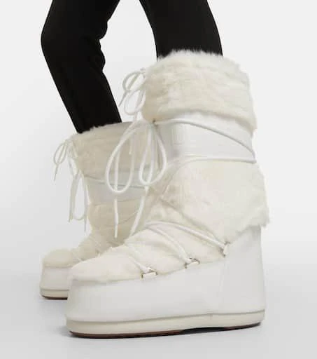 商品Moon Boot|Icon faux fur-trimmed snow boots,价格¥1749,第4张图片详细描述