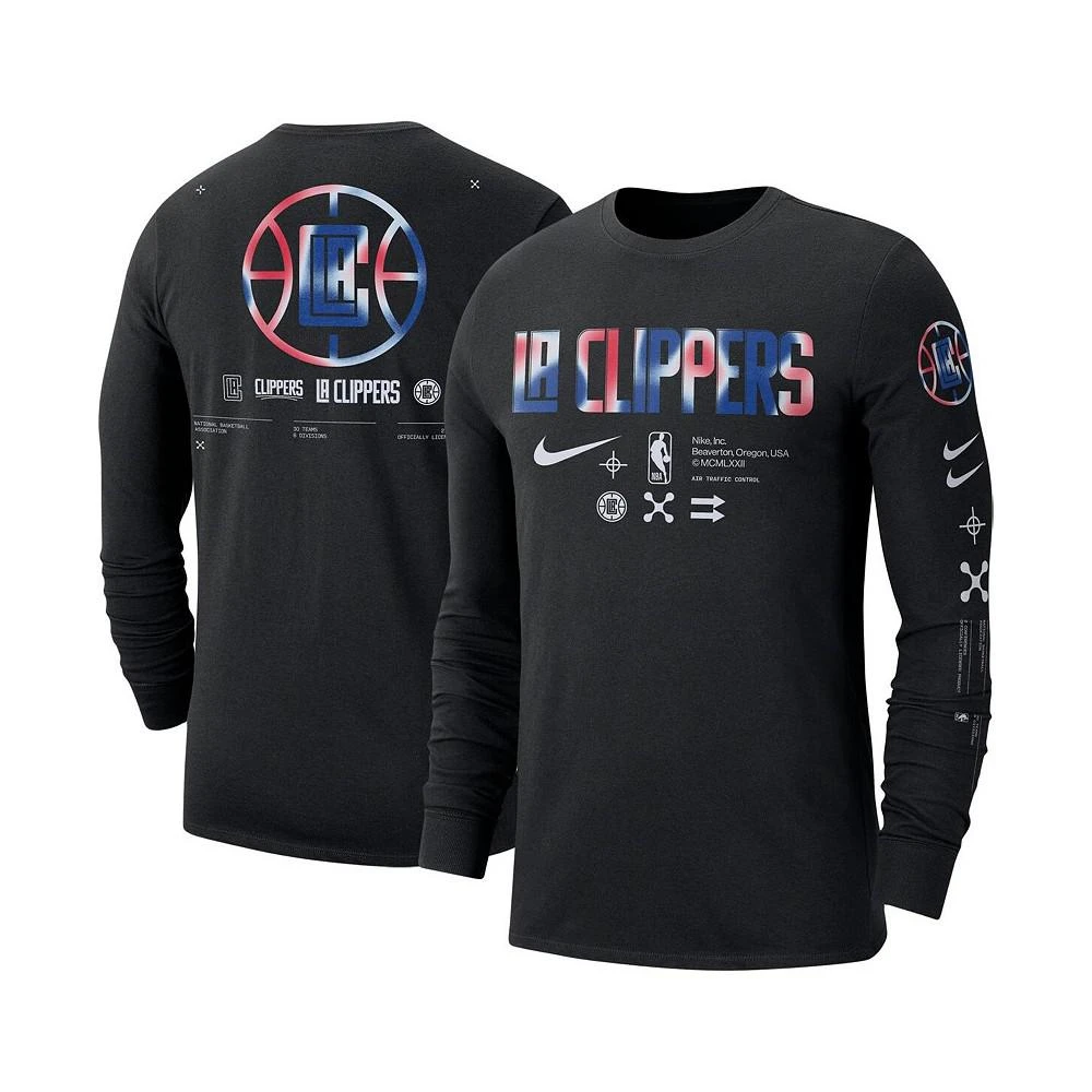 商品NIKE|Men's Black LA Clippers Essential Air Traffic Control Long Sleeve T-shirt,价格¥247,第1张图片