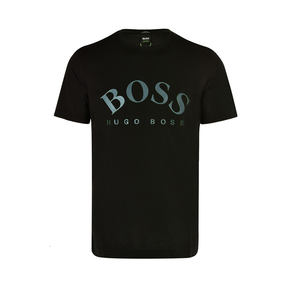 商品Hugo Boss|Hugo Boss 雨果博斯 男士黑色纯棉短袖T恤 TALLONE3493001,价格¥722,第1张图片