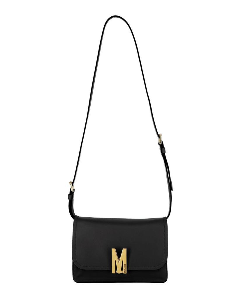 商品Moschino|M-Plaque Leather Crossbody,价格¥3486,第6张图片详细描述