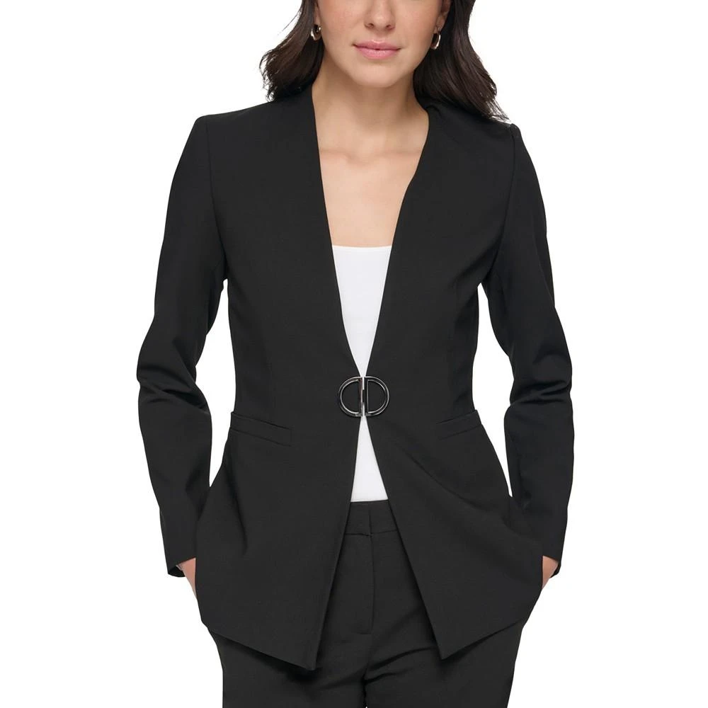 商品DKNY|Petite Collarless Hardware Blazer, Created for Macy's,价格¥312,第1张图片