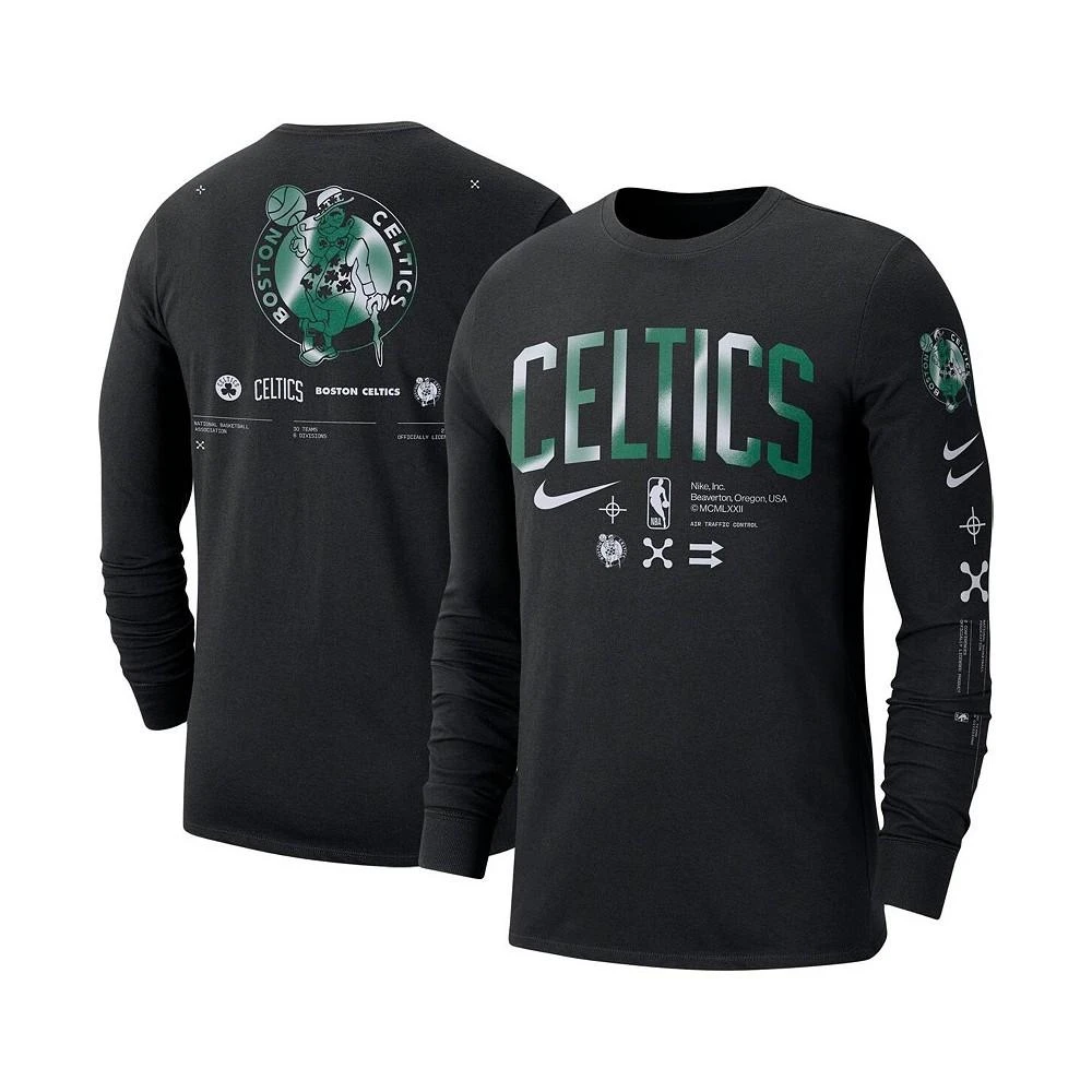 商品NIKE|Men's Black Boston Celtics Essential Air Traffic Control Long Sleeve T-shirt,价格¥313,第1张图片