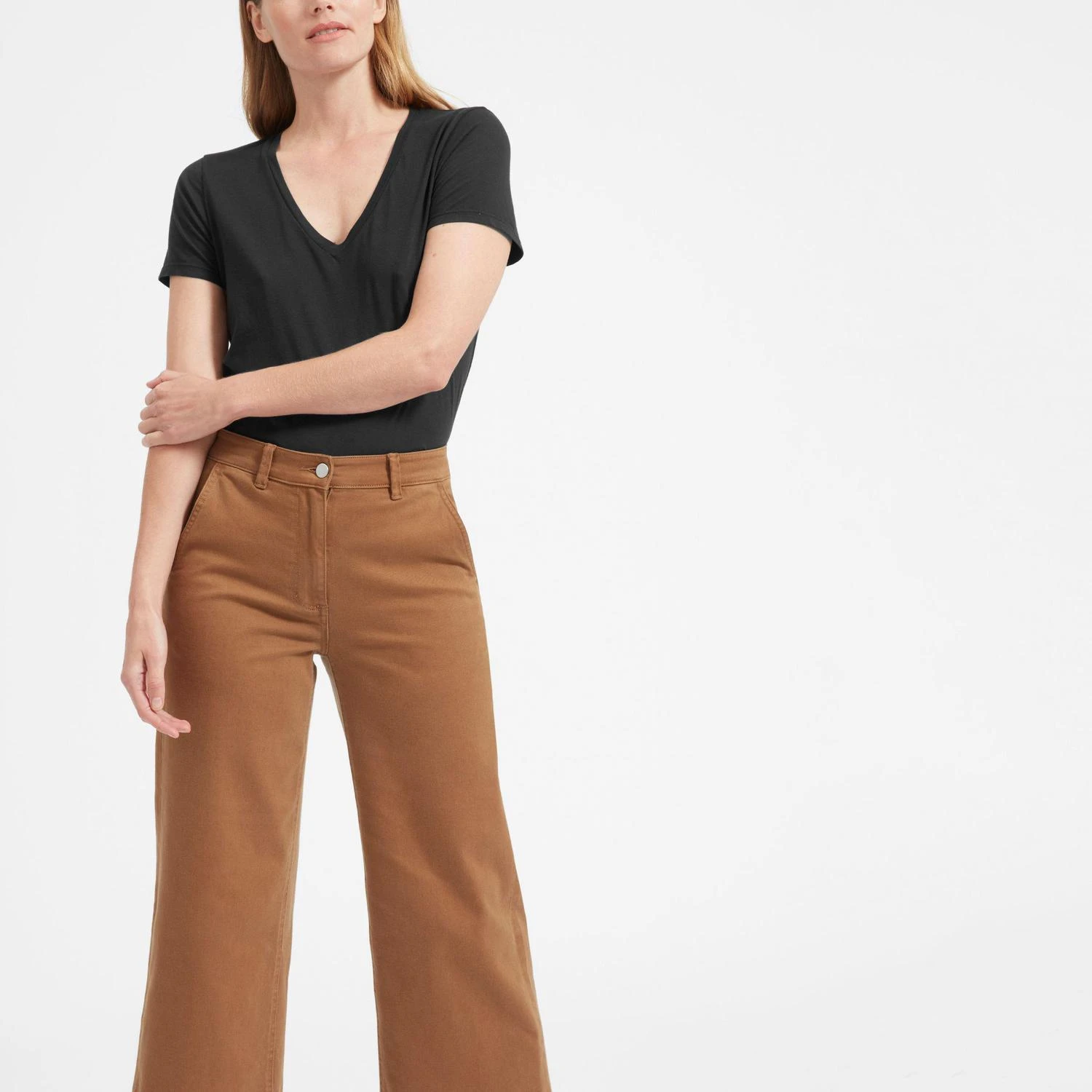 商品Everlane|纯棉V领T恤,价格¥134-¥149,第2张图片详细描述