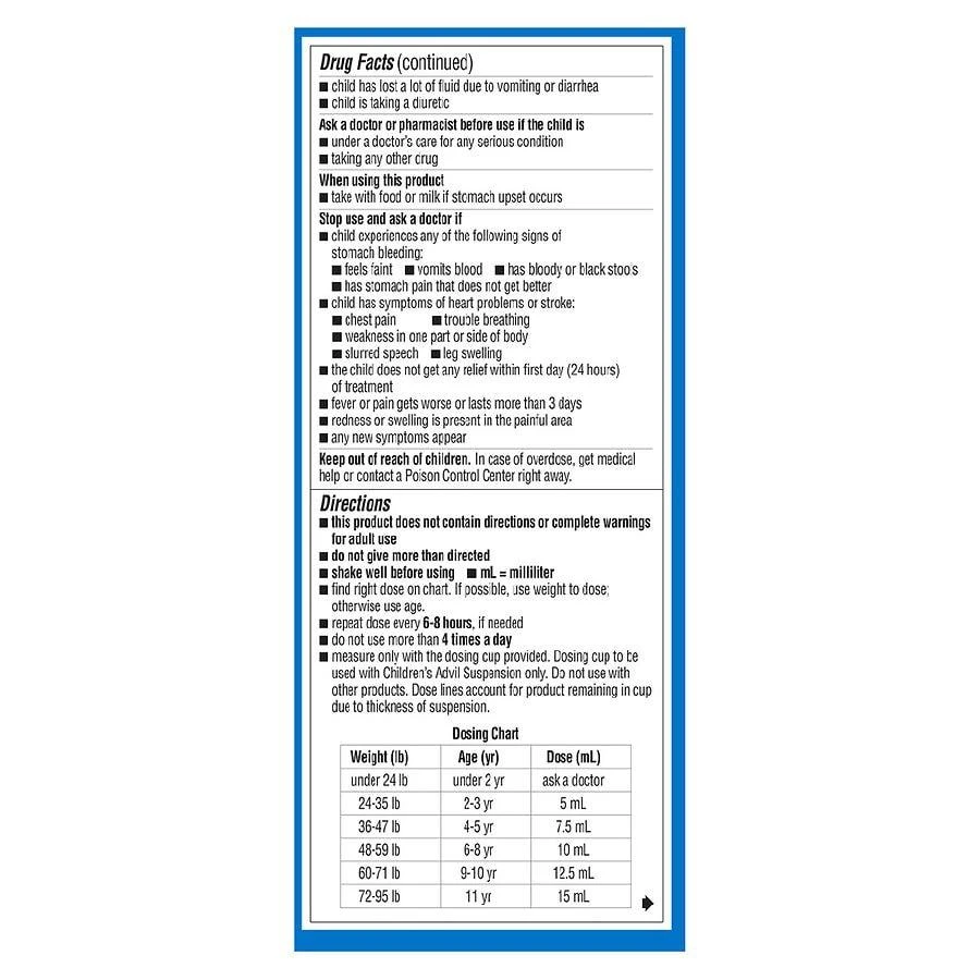 商品Children's Advil|Ibuprofen Fever Reducer/Pain Reliever Oral Suspension Bubble Gum,价格¥67,第2张图片详细描述