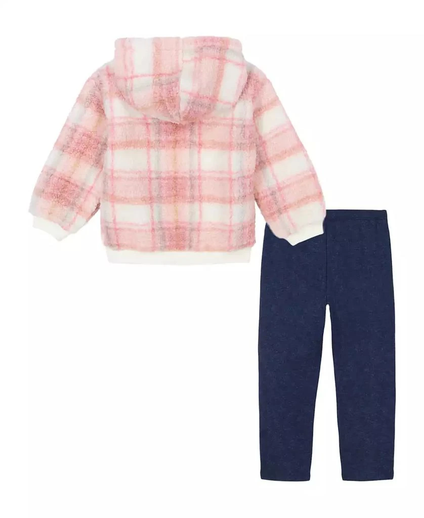 商品Tommy Hilfiger|Toddler and Little Girls Plaid Hooded Semi-Zip Pullover and Jegging Outfit, 2-Piece Set,价格¥188,第2张图片详细描述