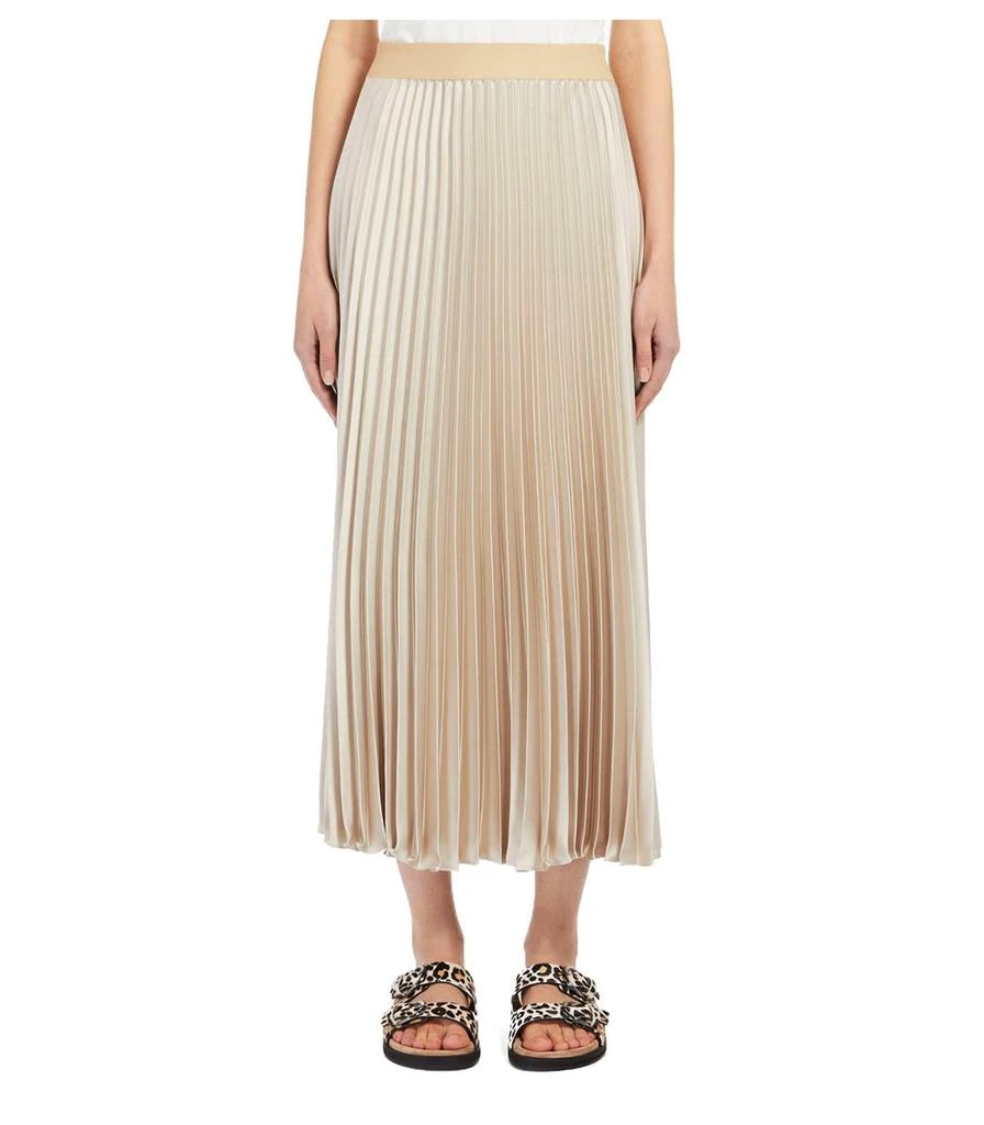 商品Weekend Max Mara|Weekend Max Mara Max Mara Weekend Gavino Champagne Pleated Skirt,价格¥2030,第3张图片详细描述