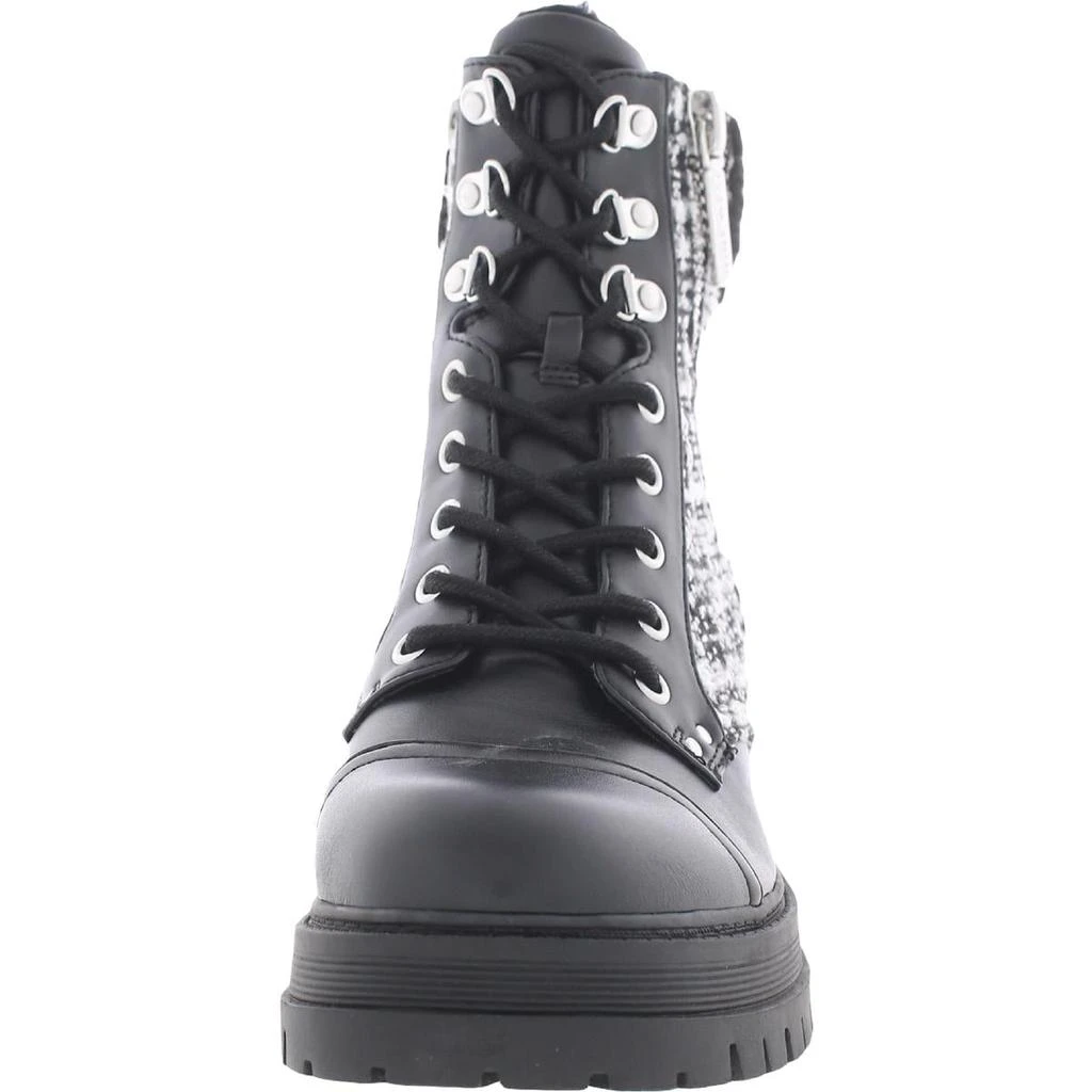 商品Nine West|Nine West Womens Faux Leather Block Heel Combat & Lace-up Boots,价格¥119,第3张图片详细描述
