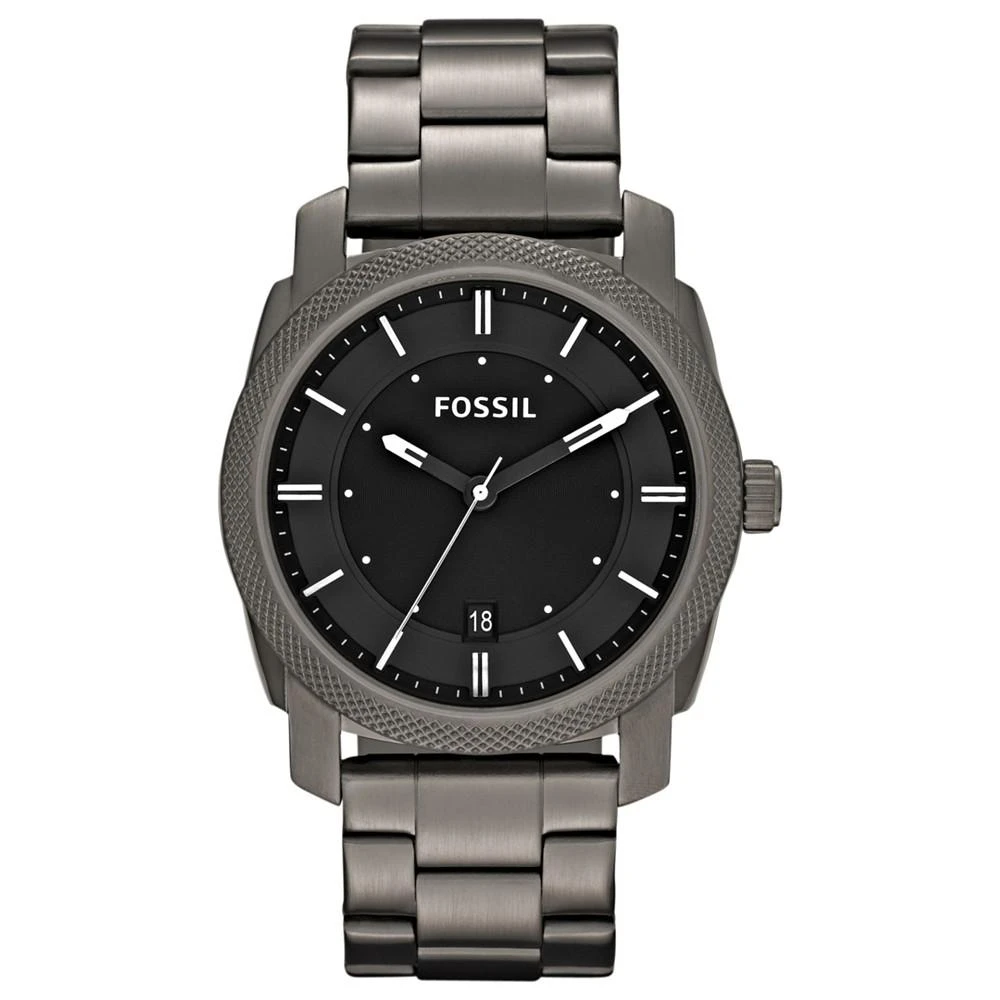 商品Fossil|Men's Machine Gray Tone Stainless Steel Bracelet Watch 42mm FS4774,价格¥1196,第1张图片