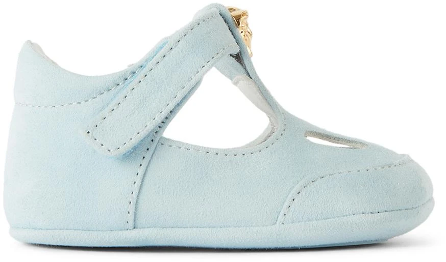 商品Versace|Baby Blue Goatskin Pre-Walkers,价格¥606,第1张图片