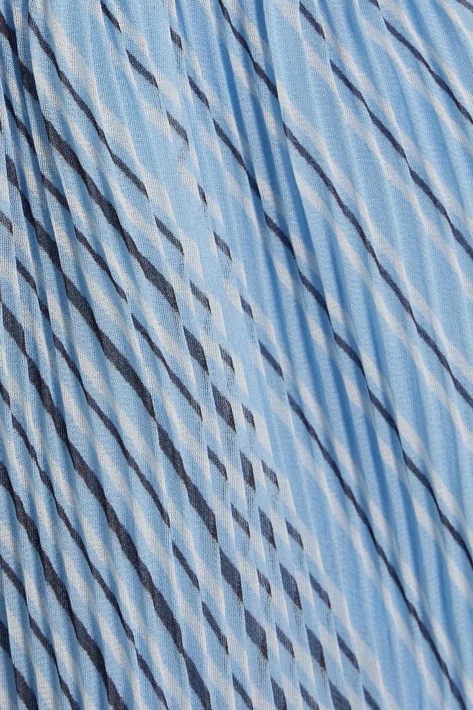商品Ganni|One-shoulder pleated striped georgette top,价格¥647,第4张图片详细描述