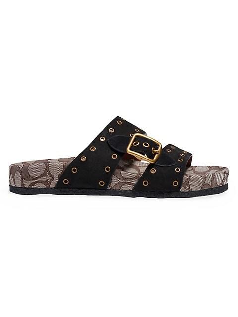 COACH | Ally Suede Buckle Slides 425.55元 商品图片