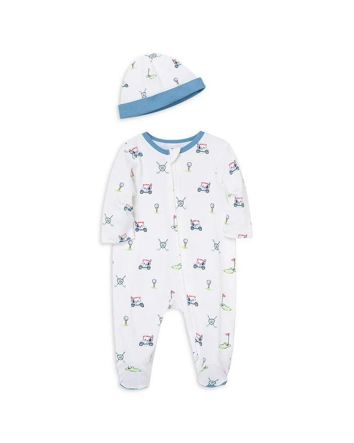 商品Little Me|Boys' Cotton Golf Footie & Hat Set - Baby,价格¥113,第1张图片详细描述