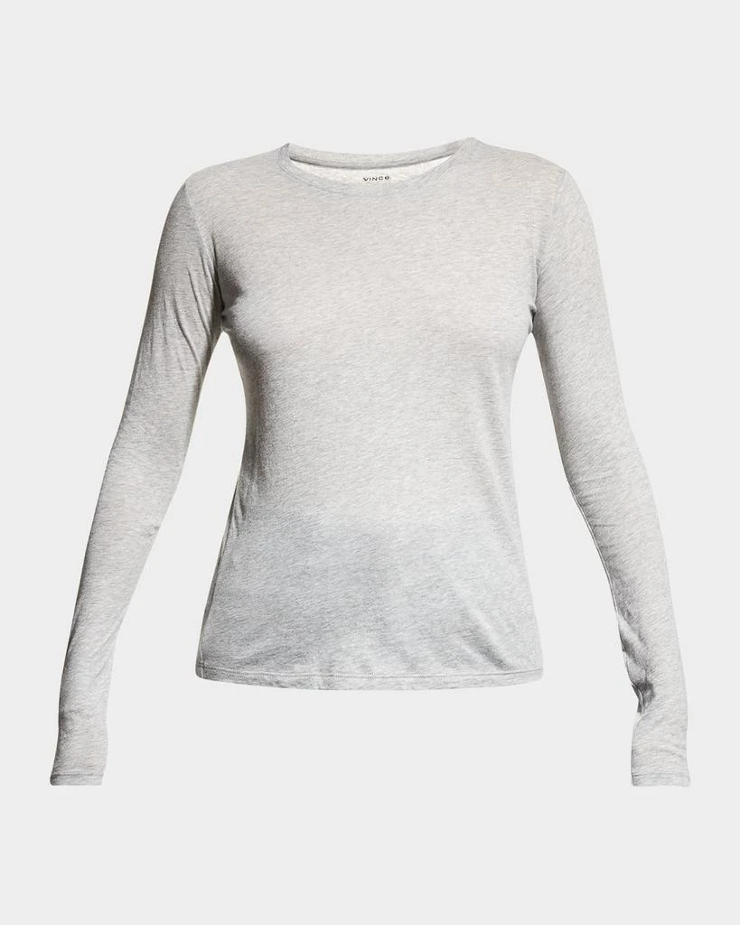 商品Vince|Essential Long-Sleeve Crewneck Tee,价格¥754,第1张图片