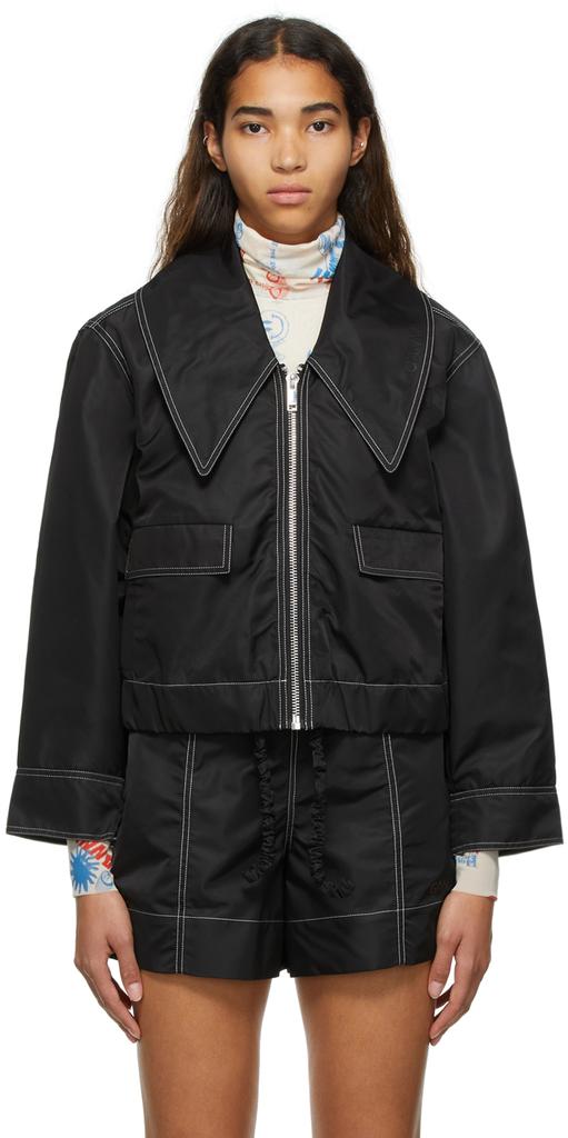 Black Recycled Nylon Jacket商品第1张图片规格展示