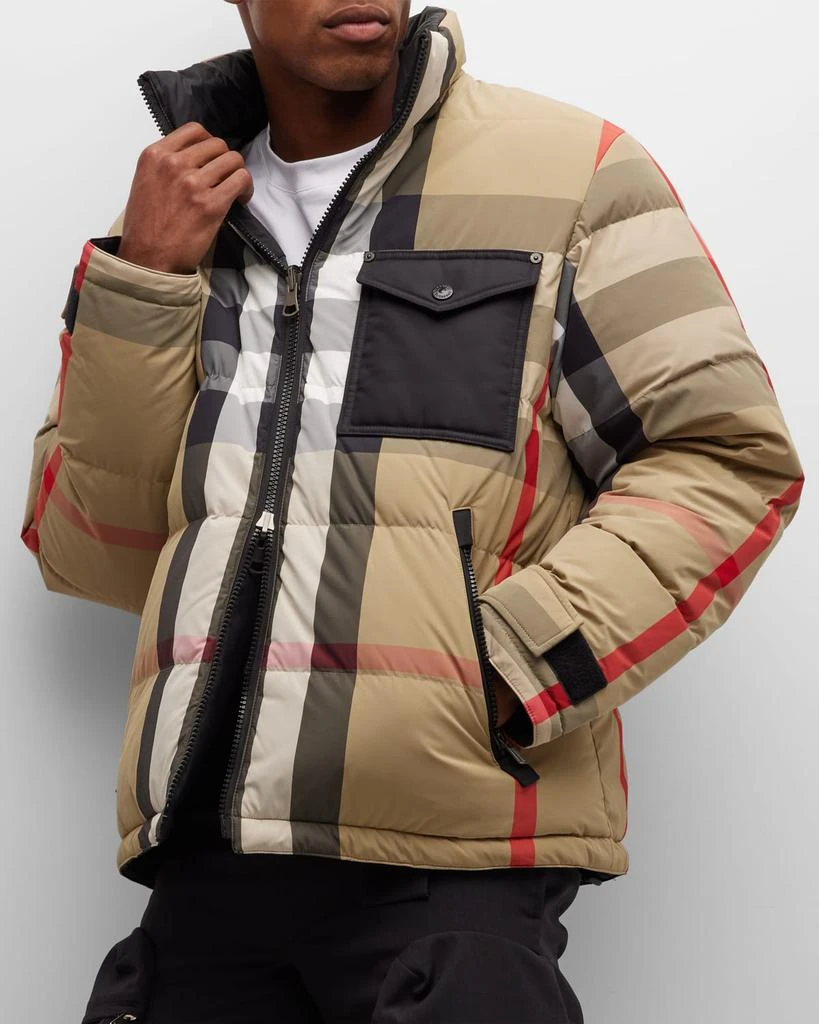 Men's Rutland Check Nylon Puffer Jacket 商品