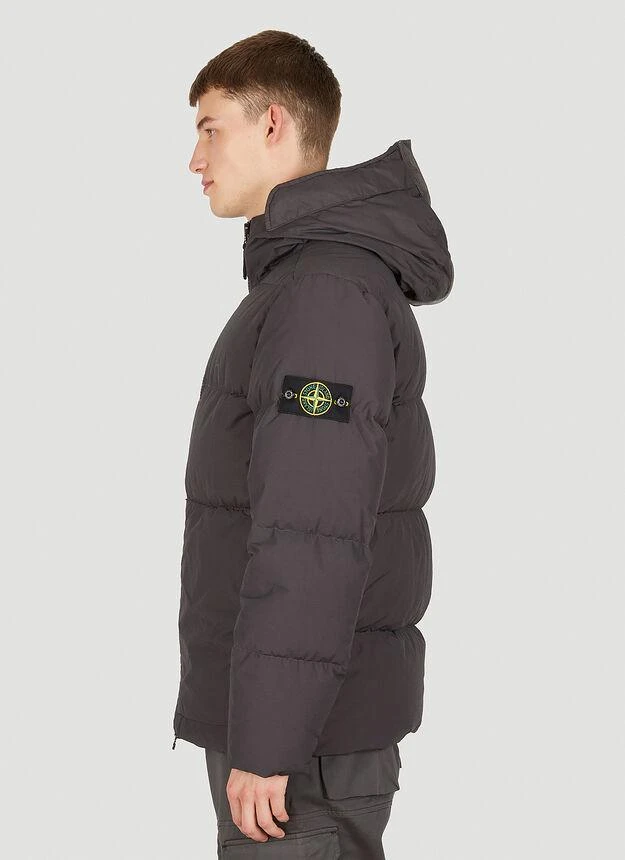 商品Stone Island|Split Hooded Puffer Jacket in Black,价格¥7683,第3张图片详细描述