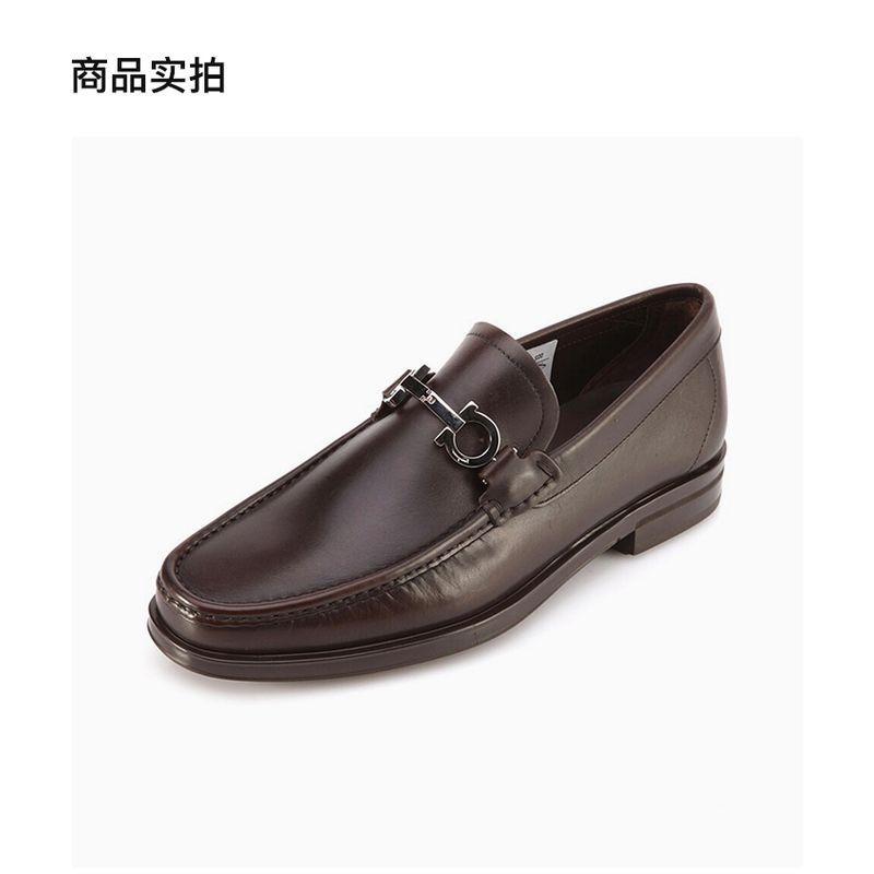 商品Salvatore Ferragamo|香港直邮SALVATOREFERRAGAMO菲拉格慕男士棕色牛皮乐福鞋0534558,价格¥5391,第10张图片详细描述