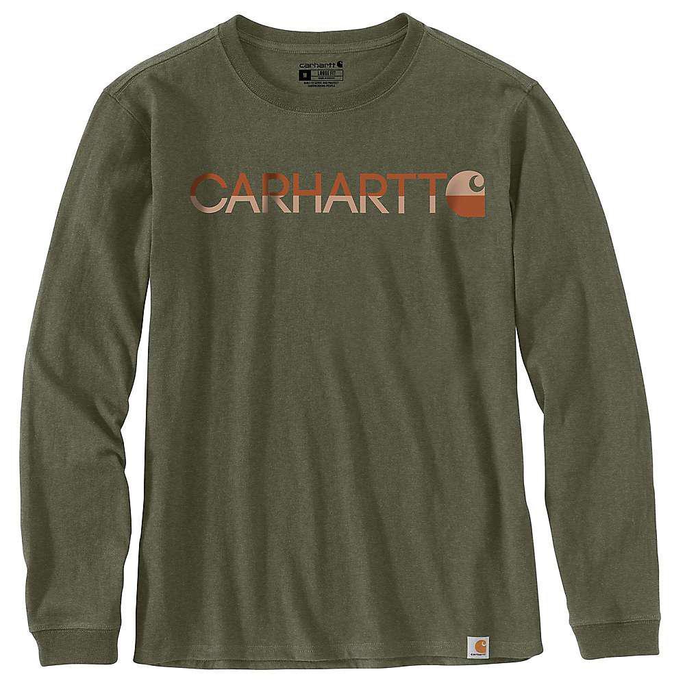商品Carhartt|Carhartt Women's Loose-Fit Heavyweight LS Carhartt Block Graphic T-Shirt,价格¥224,第4张图片详细描述