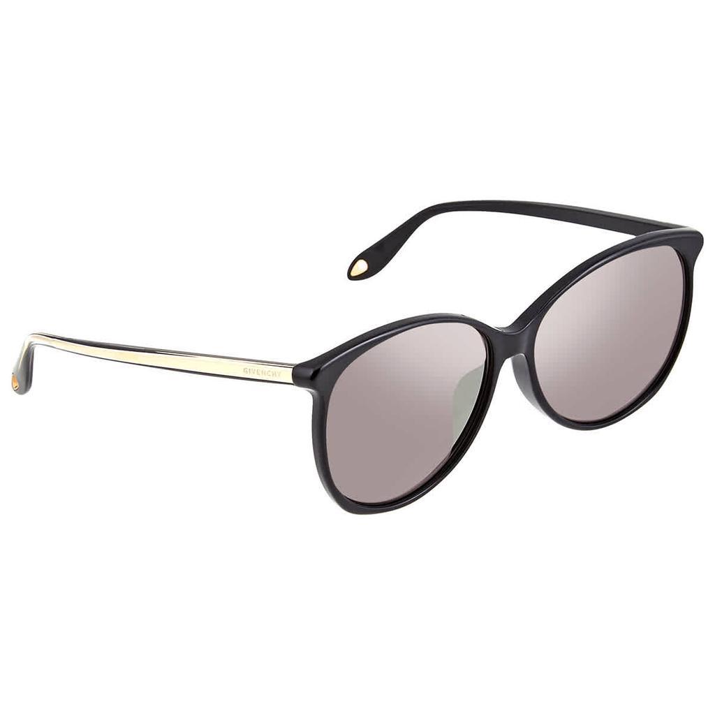 商品Givenchy|Grey Ivory Mirror Oval Ladies Sunglasses GV 7098/F/S 0807/UE 60,价格¥901,第1张图片