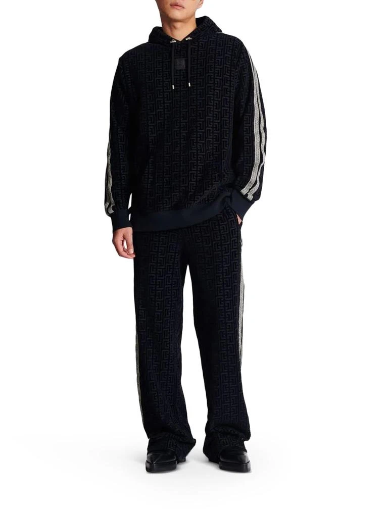 商品Balmain|VELVET MONOGRAM PYJAMA PANTS,价格¥10141,第2张图片详细描述