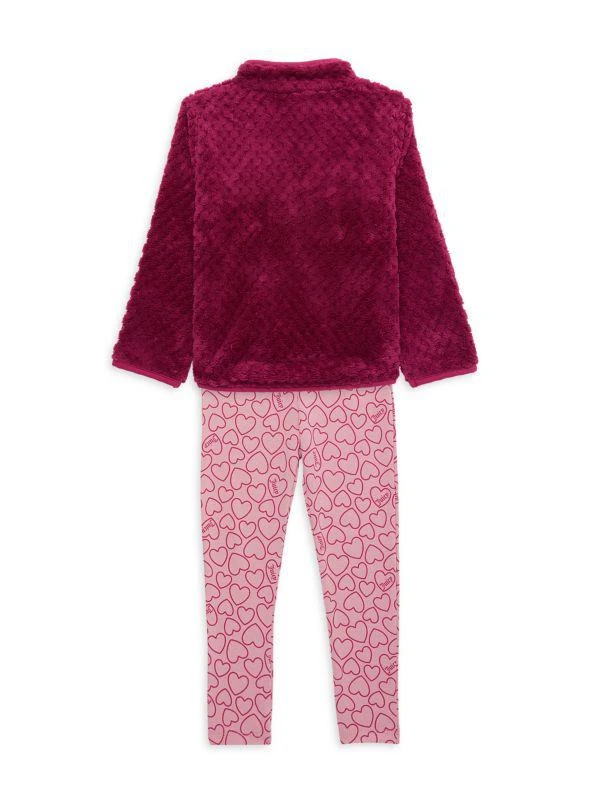 商品Juicy Couture|Little Girl’s 2-Piece Faux Shearling Pullover & Heart Leggings Set,价格¥113,第2张图片详细描述