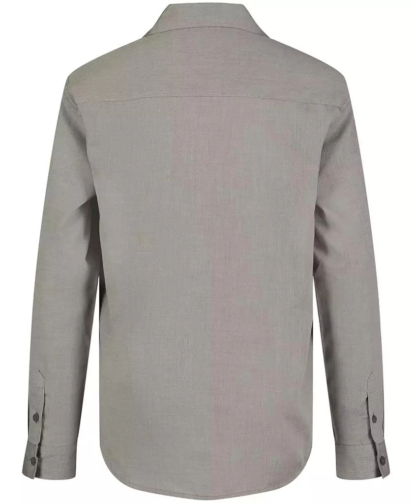 Big Boys Solid Herringbone Long Sleeve Shirt 商品
