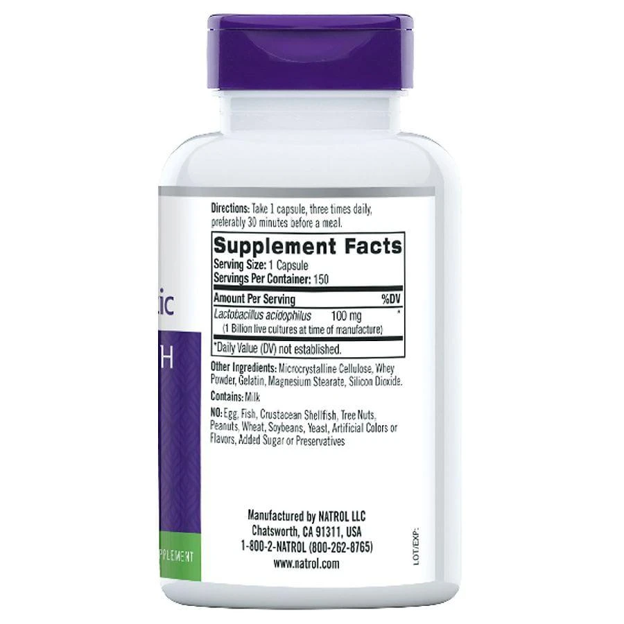 商品Natrol|Acidophilus Probiotic,价格¥30,第2张图片详细描述