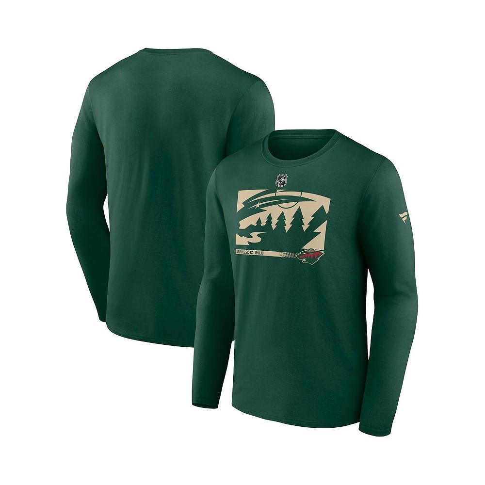 Men's Branded Green Minnesota Wild Authentic Pro Core Collection Secondary Long Sleeve T-Shirt商品第1张图片规格展示