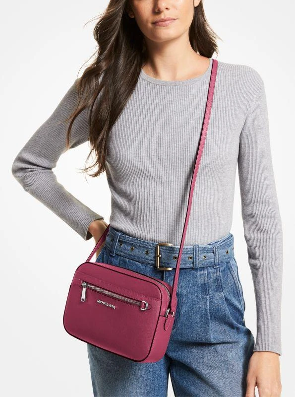 商品Michael Kors|Jet Set Large Saffiano Leather Crossbody Bag,价格¥413,第4张图片详细描述
