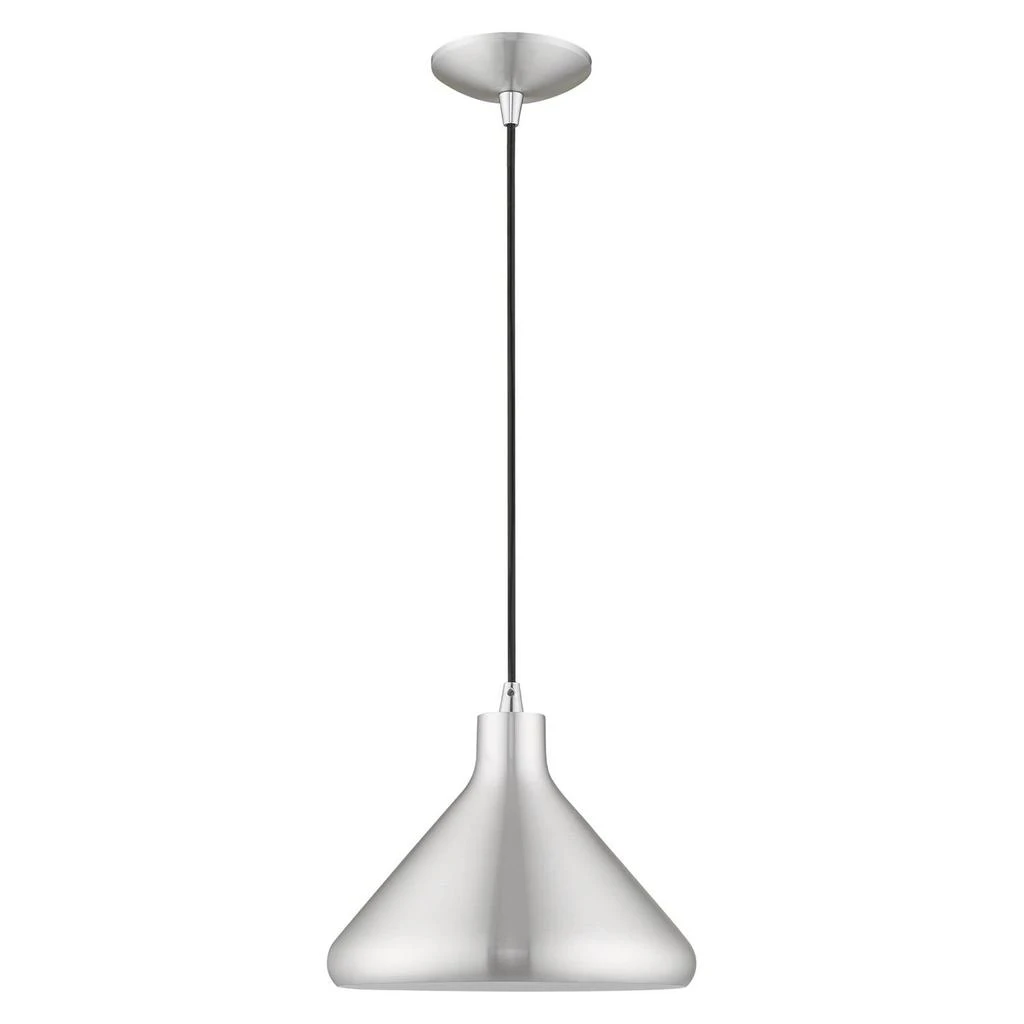 商品Livex Lighting|One Light Brushed Aluminum Mini Pendant,价格¥956,第2张图片详细描述