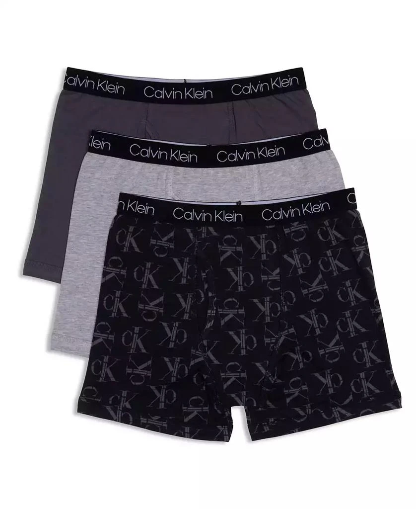 商品Calvin Klein|Big Boys Stretch Boxer Brief, Pack of 3,价格¥85,第1张图片