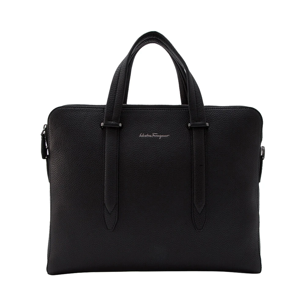 商品[国内直发] Salvatore Ferragamo|SALVATORE FERRAGAMO 男士黑色小牛皮手拿包 24-0469-0670365,价格¥9456,第1张图片