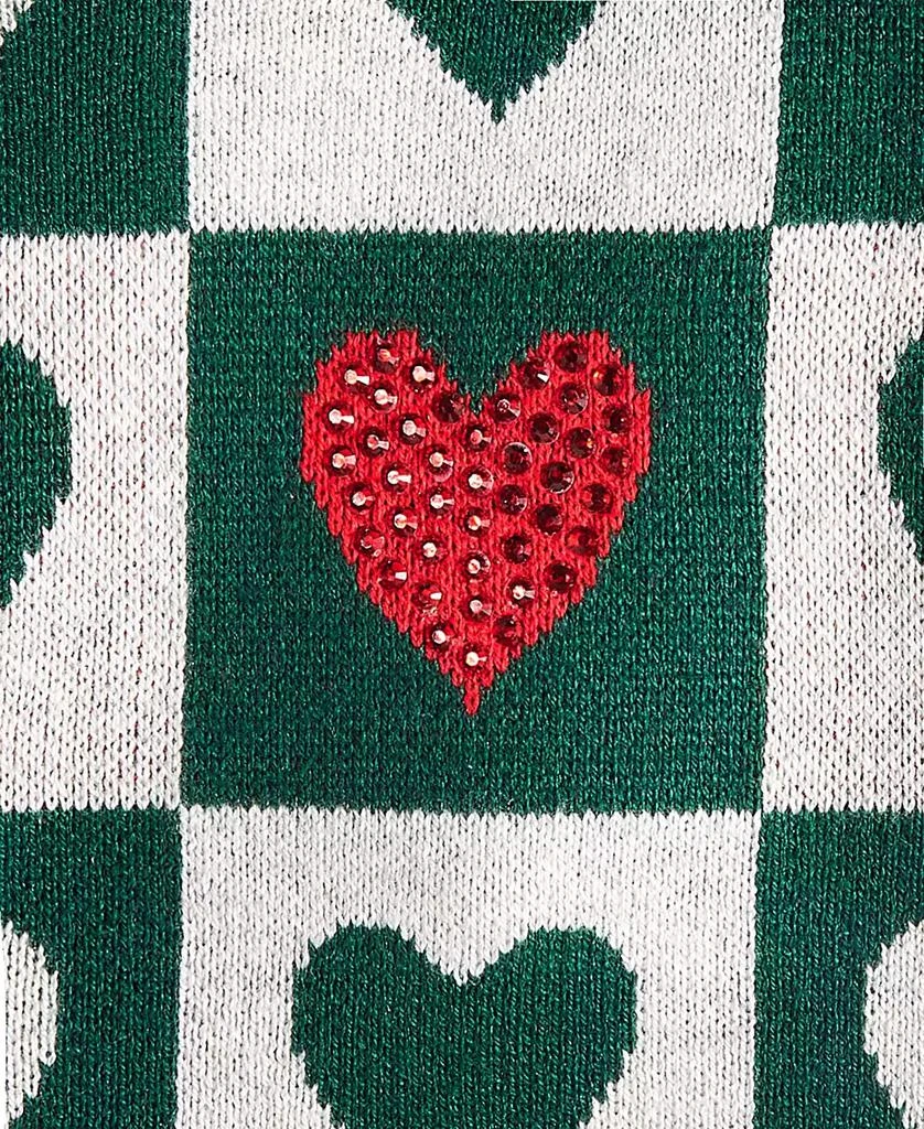 Little & Big Girls Checkerboard Heart Sweater, Created for Macy's 商品