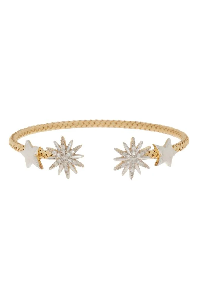 商品MESHMERISE|18K Gold Plated Diamond Bangle Bracelet - 0.20 ctw,价格¥1427,第1张图片