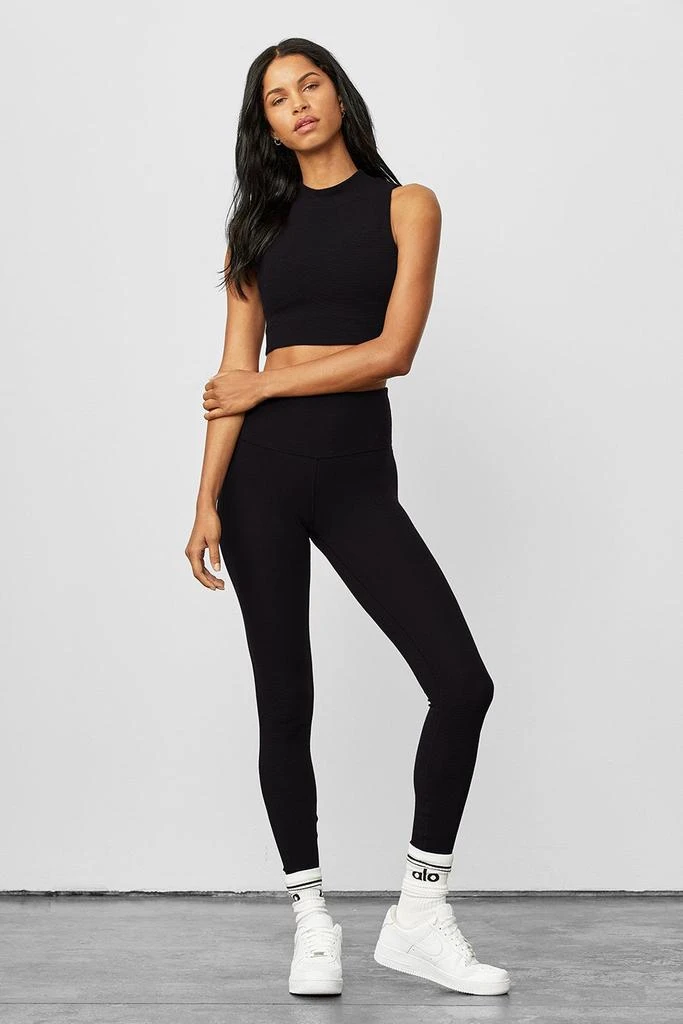 High-Waist Micro Waffle LowKey Legging - Black 商品