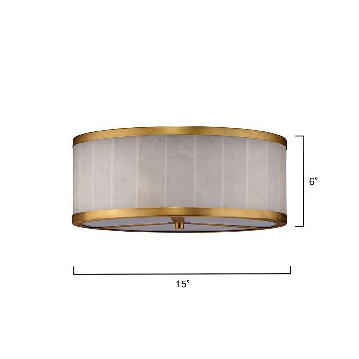 商品Jamie Young|Large Upsala Alabaster Flush Mount Ceiling Light,价格¥10412,第3张图片详细描述