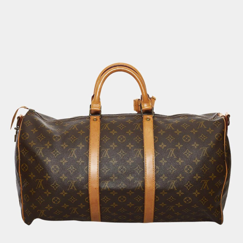 商品[二手商品] Louis Vuitton|Louis Vuitton Brown Monogram Keepall Bandouliere 50,价格¥8815,第3张图片详细描述
