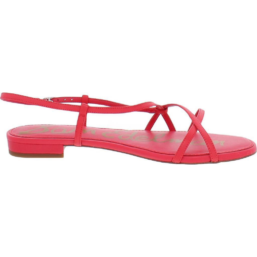 商品Sam Edelman|Sam Edelman Womens Teale Faux Leather Flat Strappy Sandals,价格¥174-¥319,第6张图片详细描述