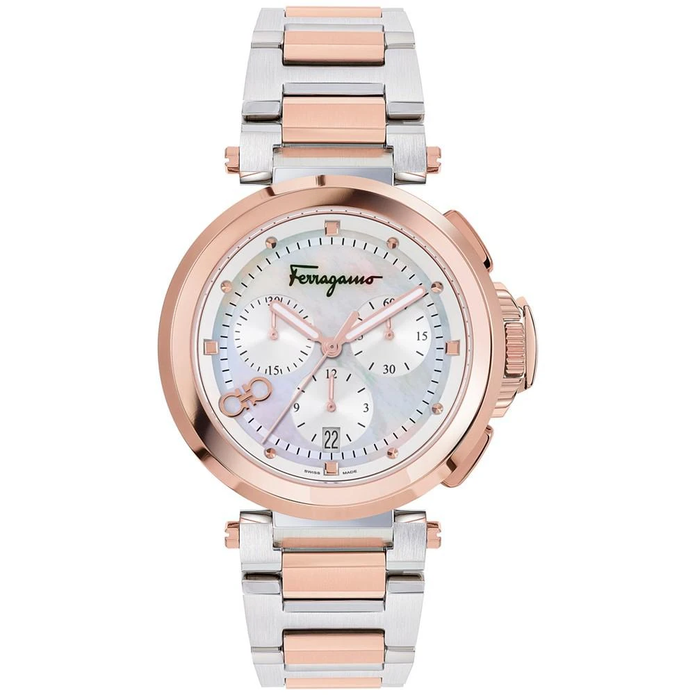 商品Salvatore Ferragamo|Women's Swiss Chronograph Legacy Two Tone Stainless Steel Bracelet Watch 40mm,价格¥8121,第1张图片