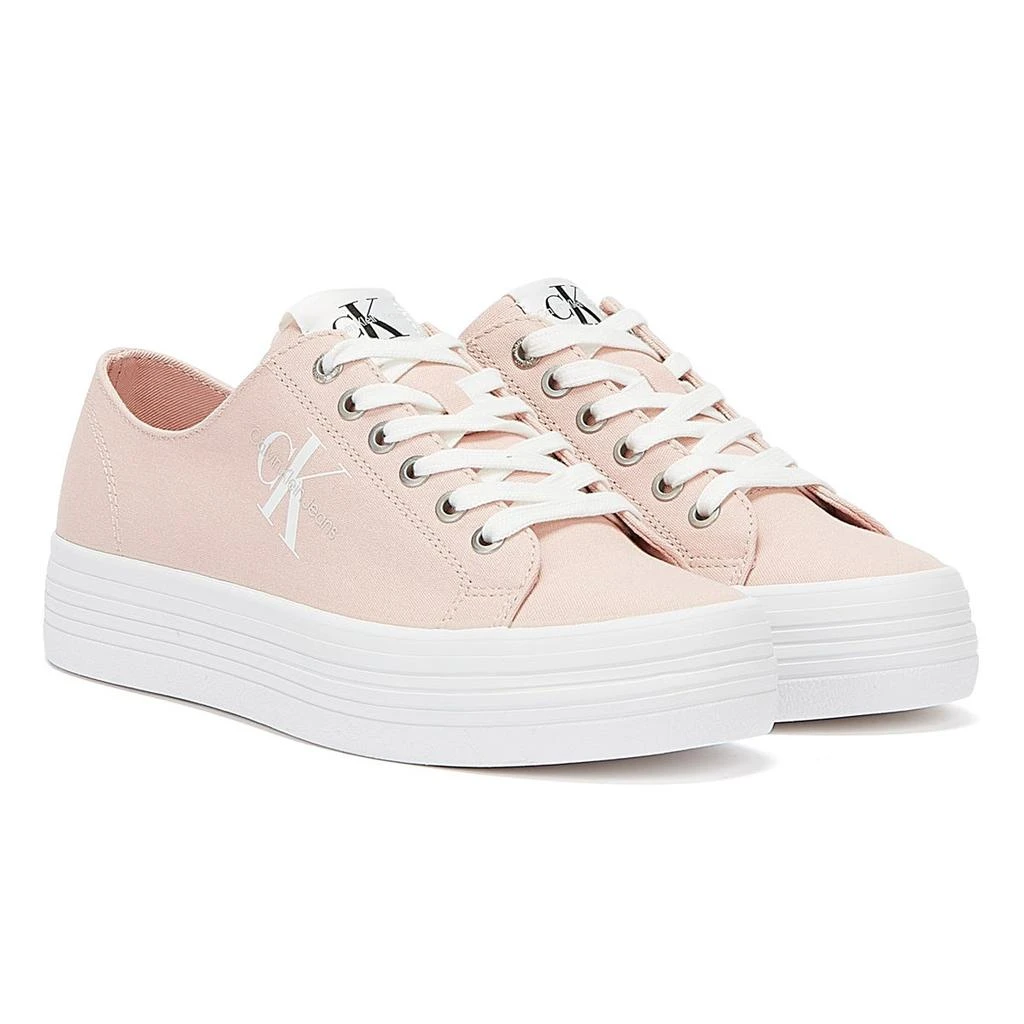 商品Calvin Klein|Calvin Klein Jeans Vulcanized Flatform Laceup Co Womens Pink Trainers,价格¥426,第1张图片